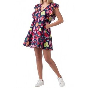 Crosby by Mollie Burch Holden Dress Fruit Print Size M